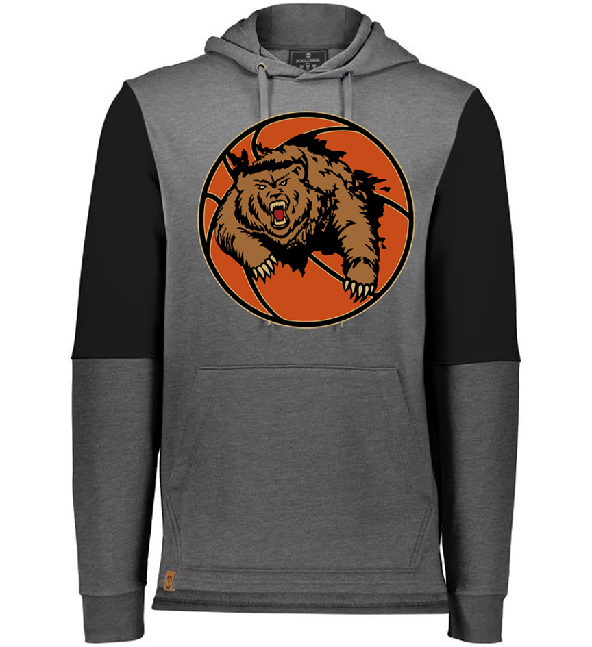 Gibsonburg Vintage Bear and Basketball Polyester Hooded Sweatshirt ADULT