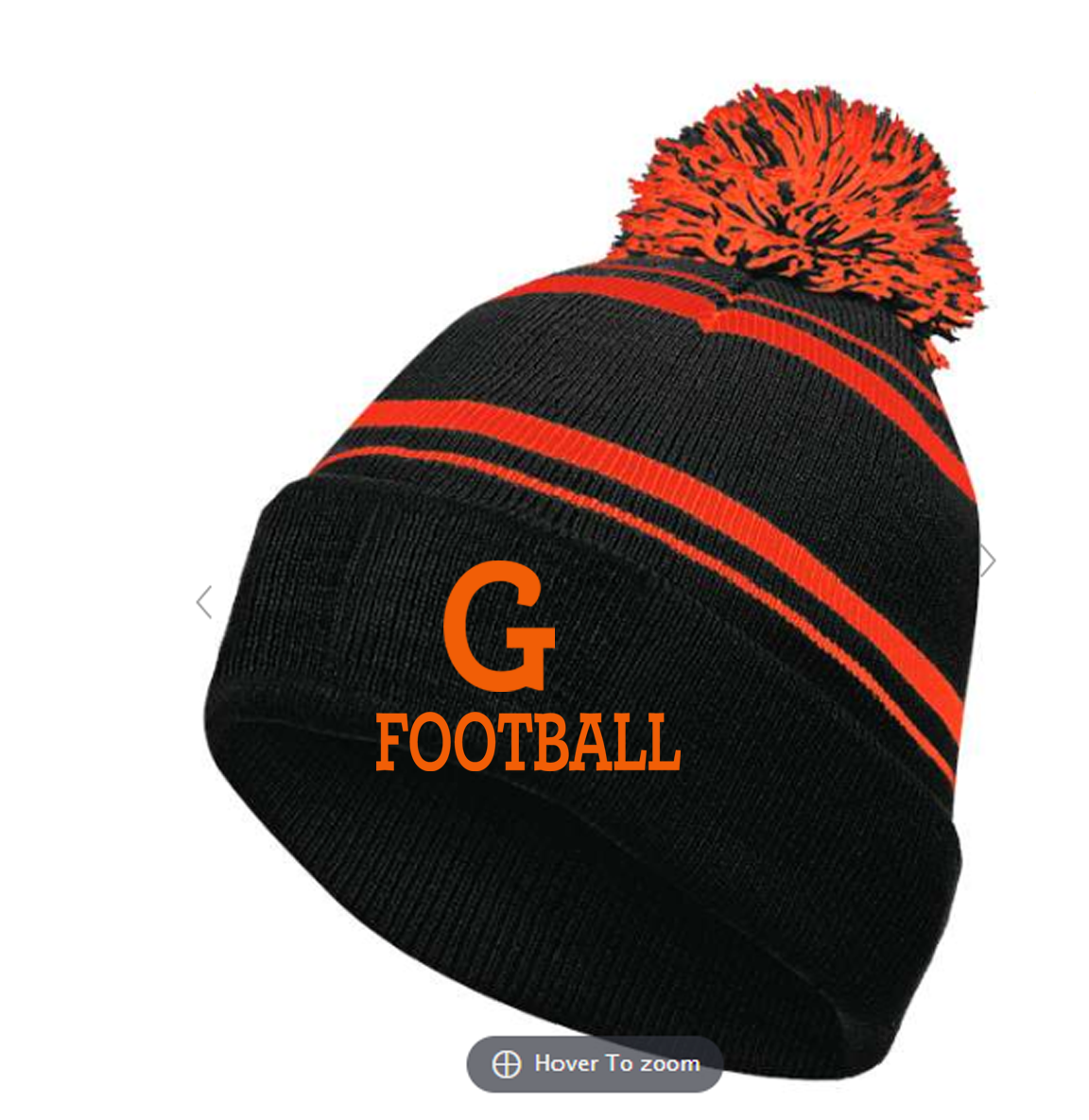 Gibsonburg Youth Football Orange/Black Beanie