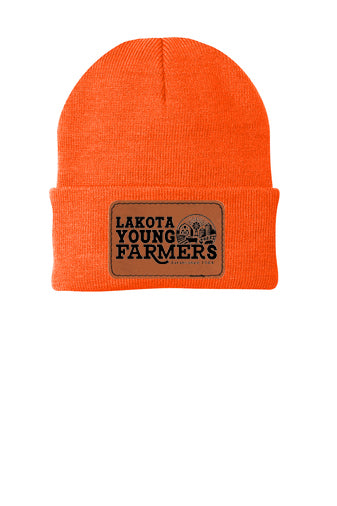 LYF Knit Beanie with Leather Patch