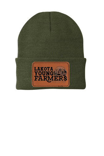 LYF Knit Beanie with Leather Patch