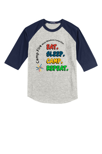 Eat Sleep Camp 3/4 Sleeve