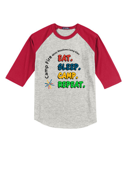 Eat Sleep Camp 3/4 Sleeve