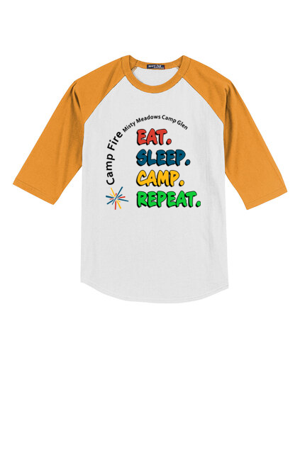 Eat Sleep Camp 3/4 Sleeve