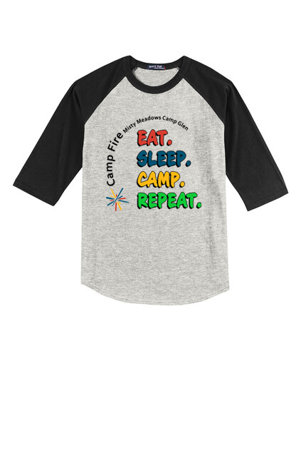 Eat Sleep Camp 3/4 Sleeve