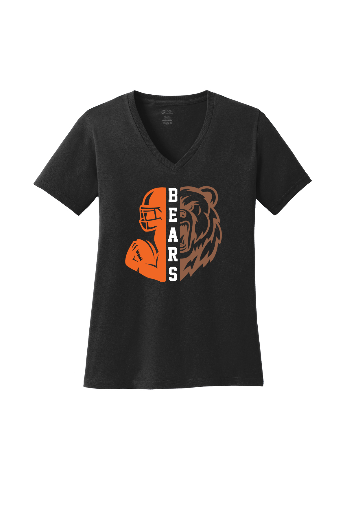 Bears Football Womens V-Neck Tee