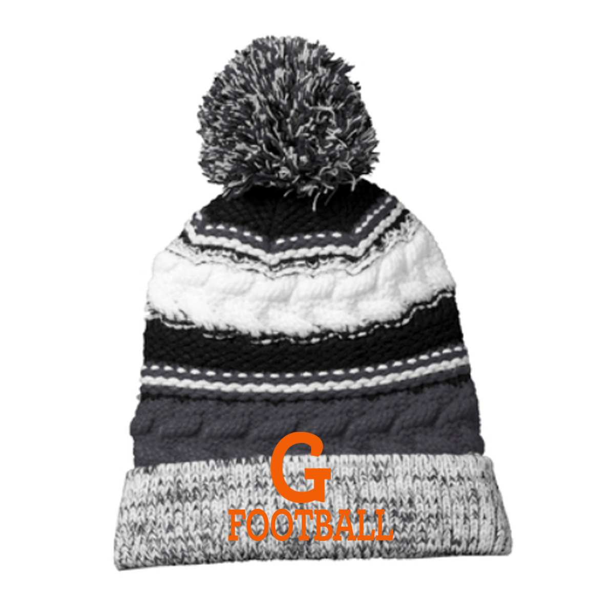 Gibsonburg Youth Football Black/Grey/White Beanie