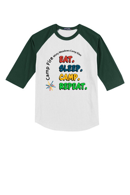 Eat Sleep Camp 3/4 Sleeve