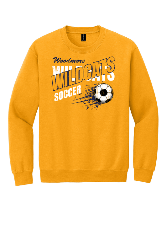 Woodmore Wildcats Soccer Design on Crewneck Sweatshirts