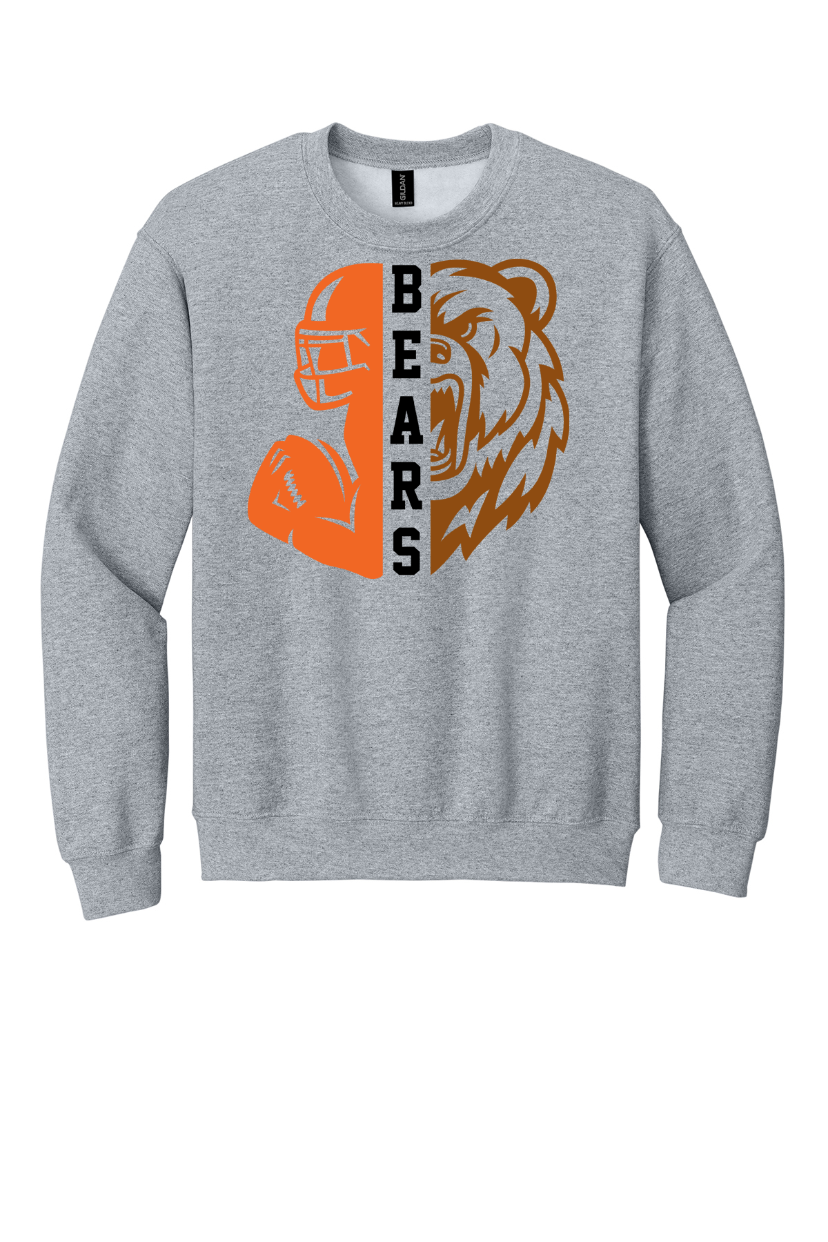 Bears Football on Sport Grey Apparel