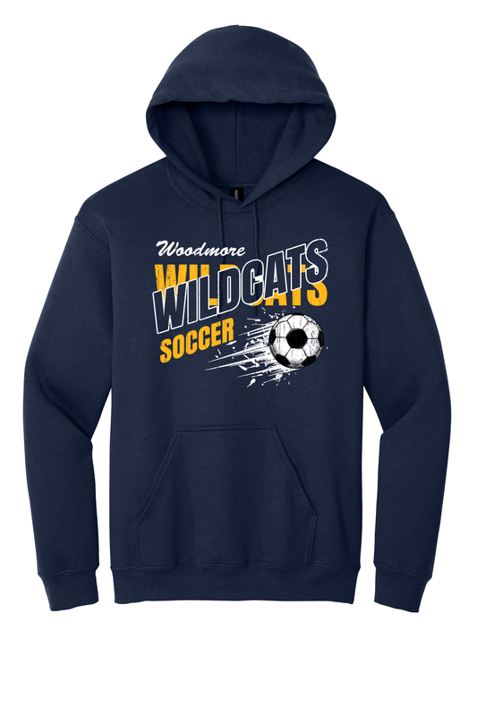 Woodmore Wildcats Soccer Design on Hooded Sweatshirts