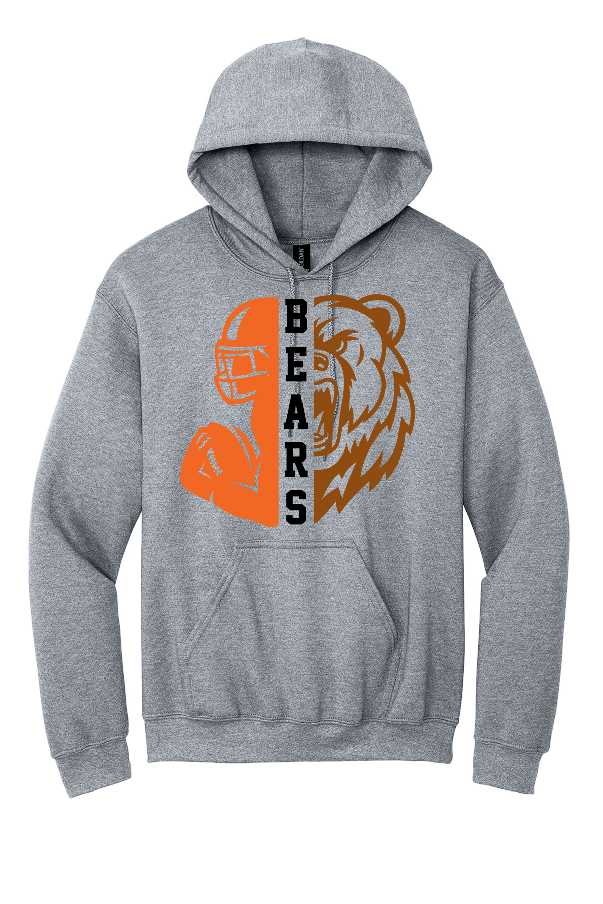 Bears Football on Sport Grey Apparel