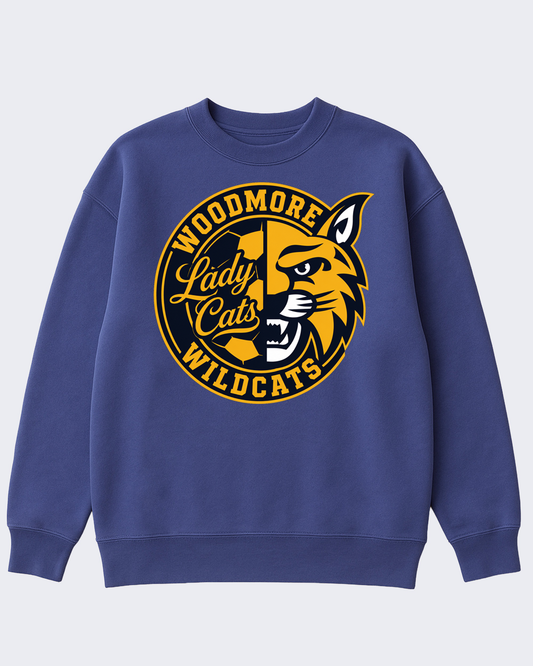 Lady Cats Oversized Mock Crewneck