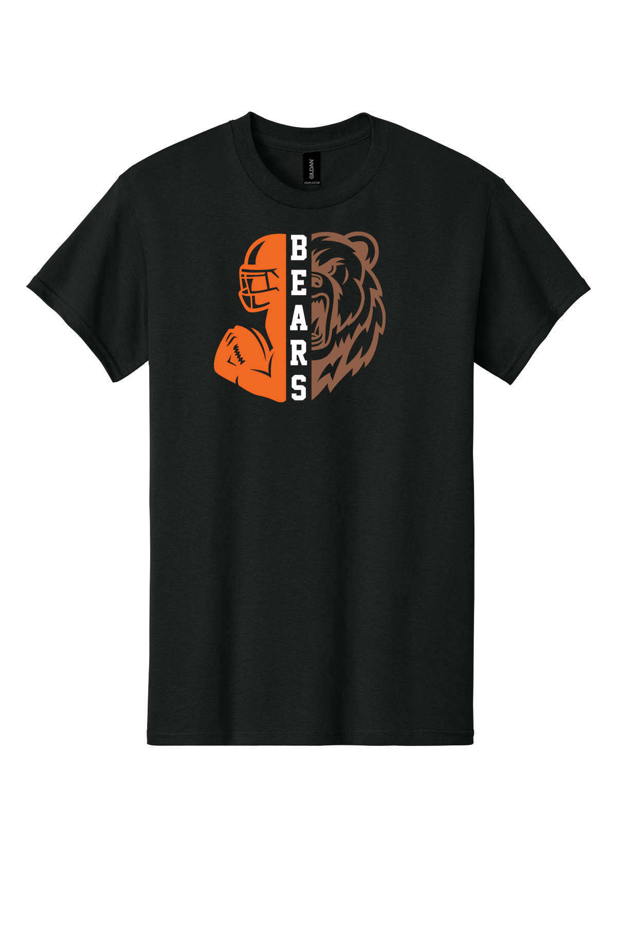 Bears Football on Black Apparel