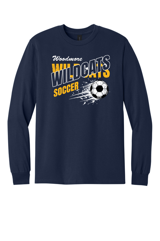 Woodmore Wildcats Soccer Design on Long Sleeve