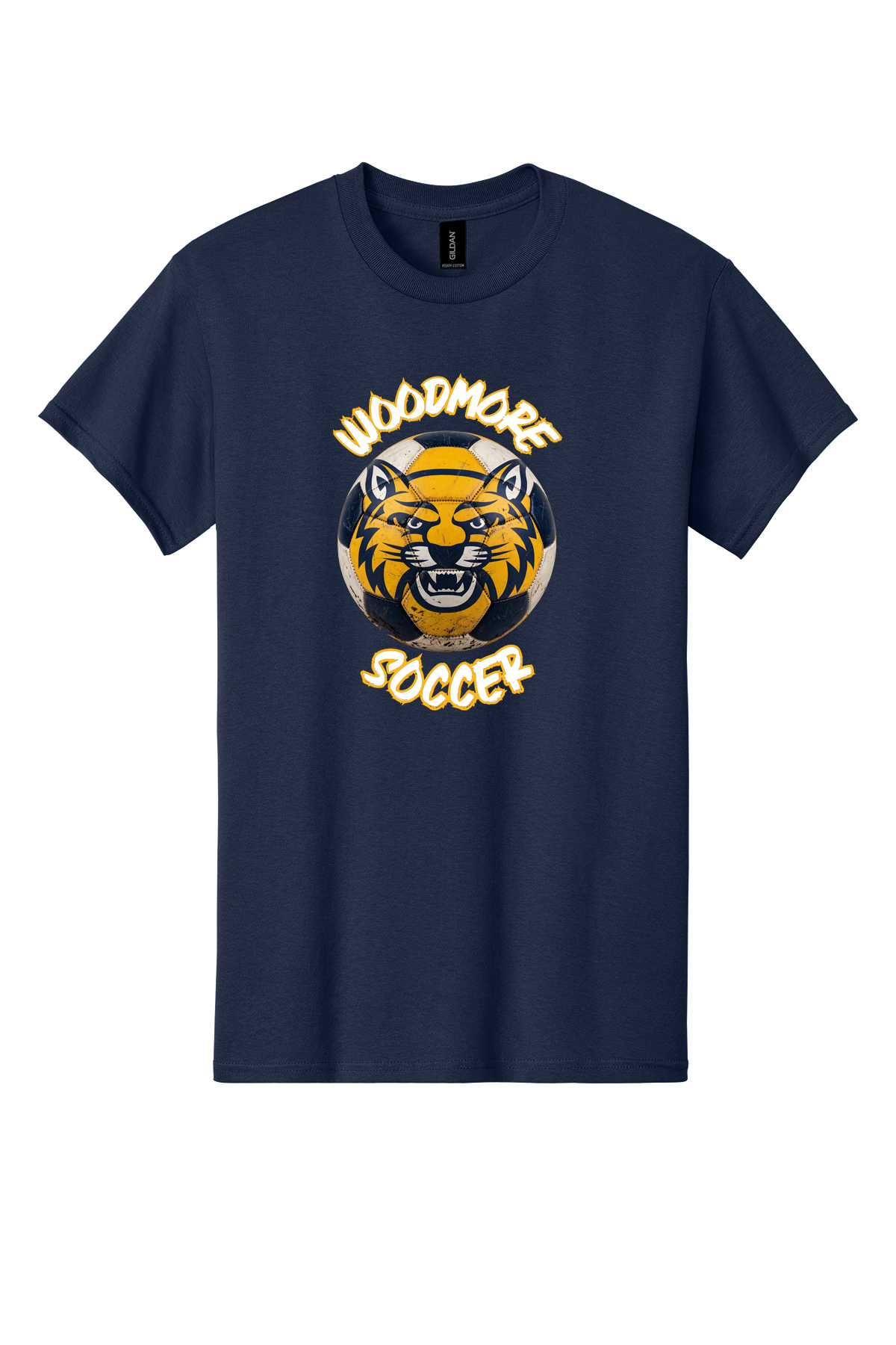 Woodmore Soccer Ball Design on T-Shirts