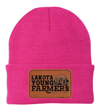 LYF Knit Beanie with Leather Patch