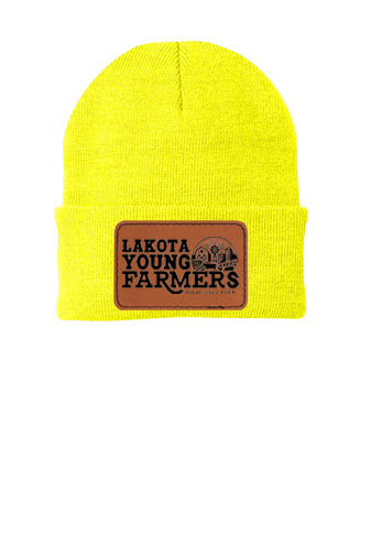 LYF Knit Beanie with Leather Patch