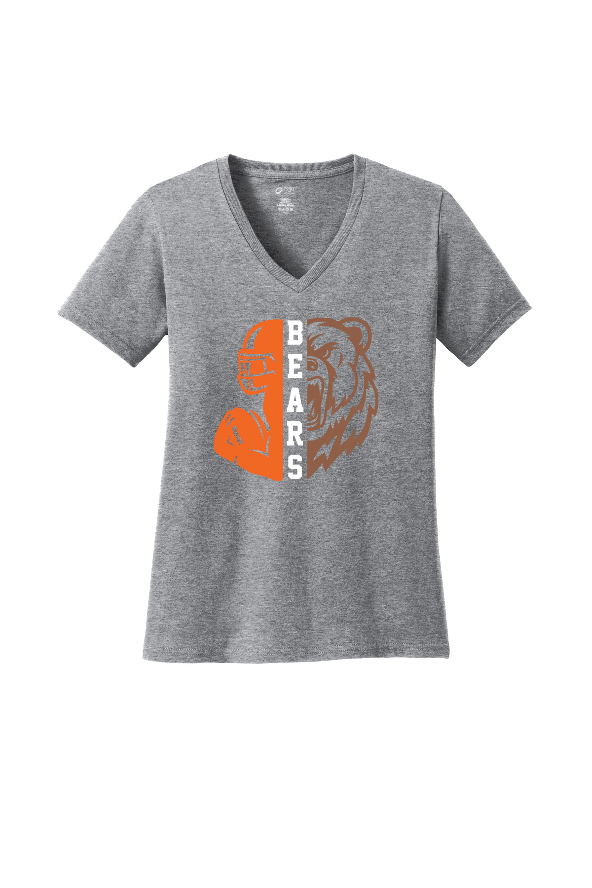 Bears Football Womens V-Neck Tee