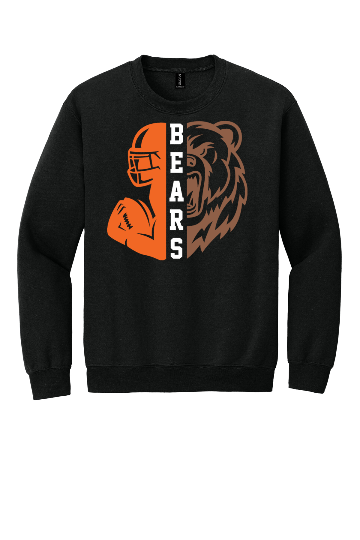 Bears Football on Black Apparel