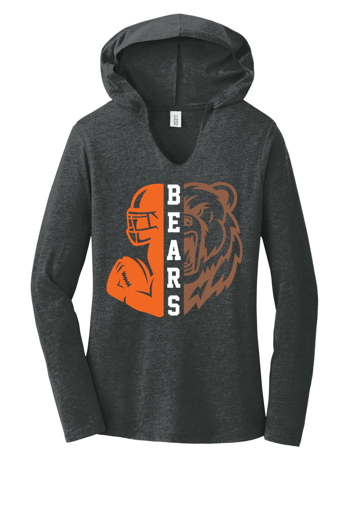 Bears Football Womens Long Sleeve Hoodie