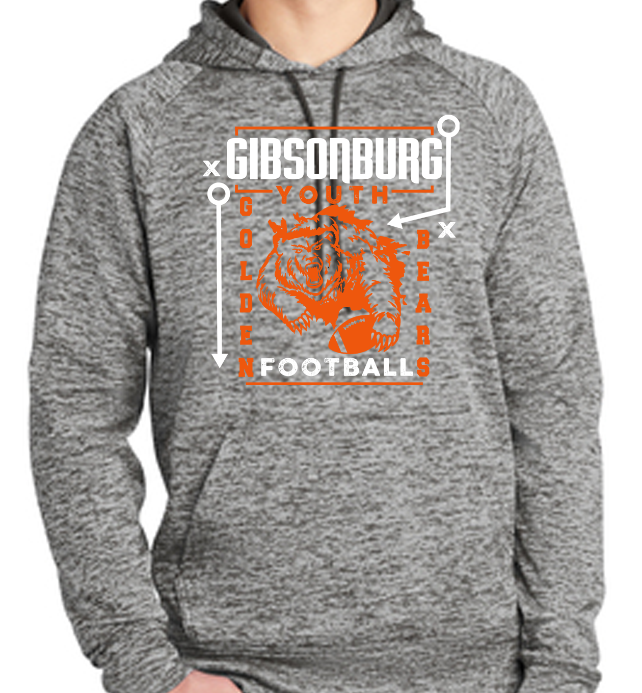 Gibsonburg Youth Football YOUTH Electric Hooded Sweatshirt