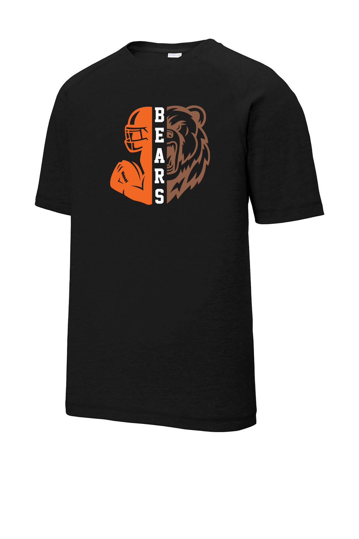 Bears Football on Tri Blend Wicking Tee