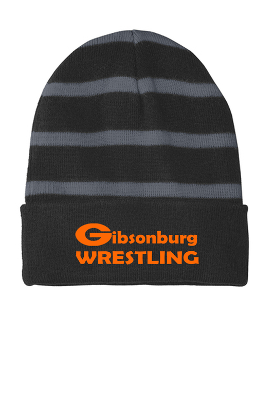 Wrestling Striped Beanie Hat